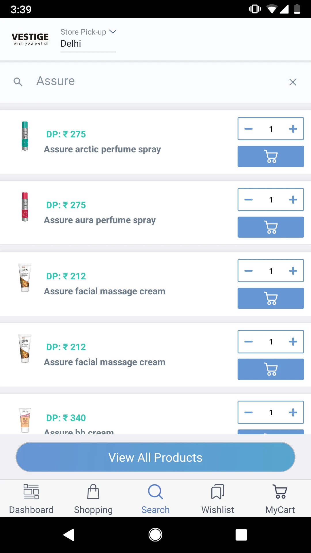 Vestige Online Shopping App screenshot